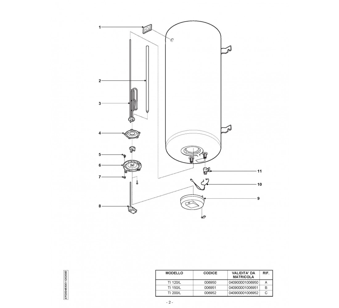 ARISTON TI 120, 150, 200 L